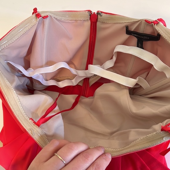BCBG red cocktail strapless dress - Picture 6 of 13